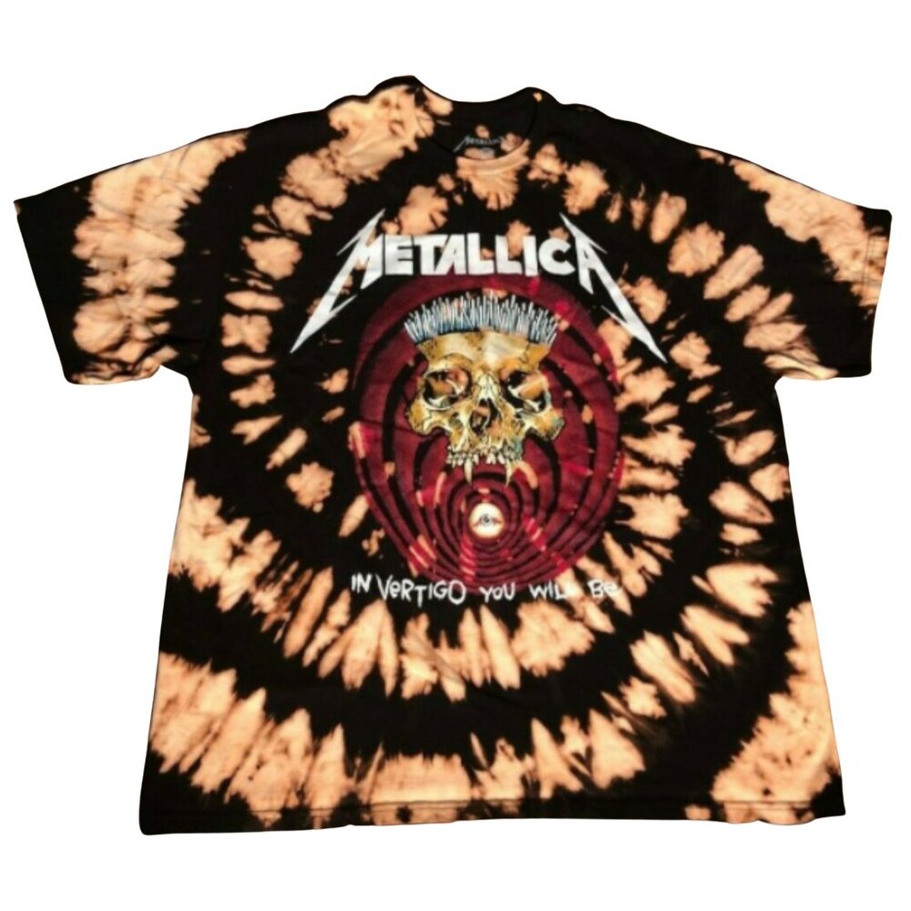 Custom METALLICA "In Vertigo You Will Be" Reverse Dye Shirt (Adult Unisex Sizes)